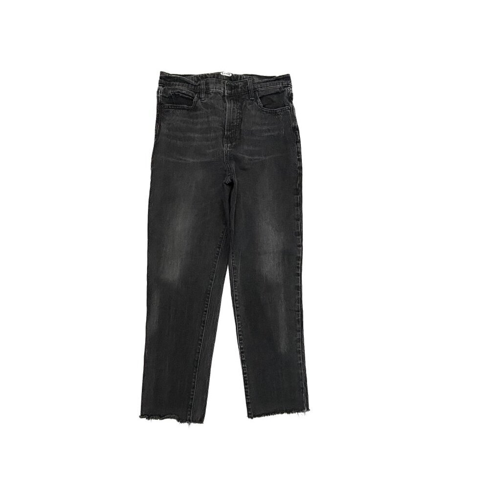 Old Navy Boyfriend Distressed Raw Hem Women's size 10 Black Denim Jeans‎